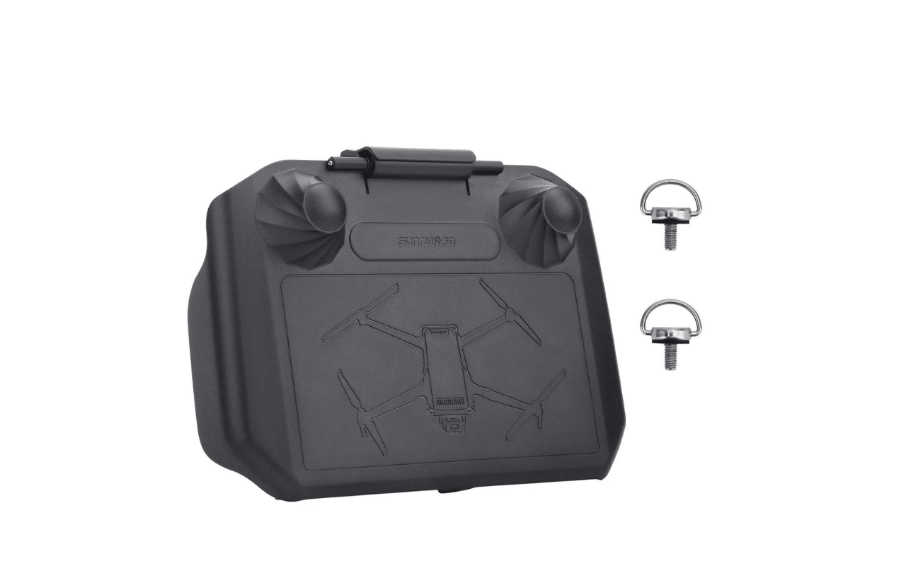 Auf dem Bild ist eine Sonnenblende für den DJI RC Pro Controller zu sehen.