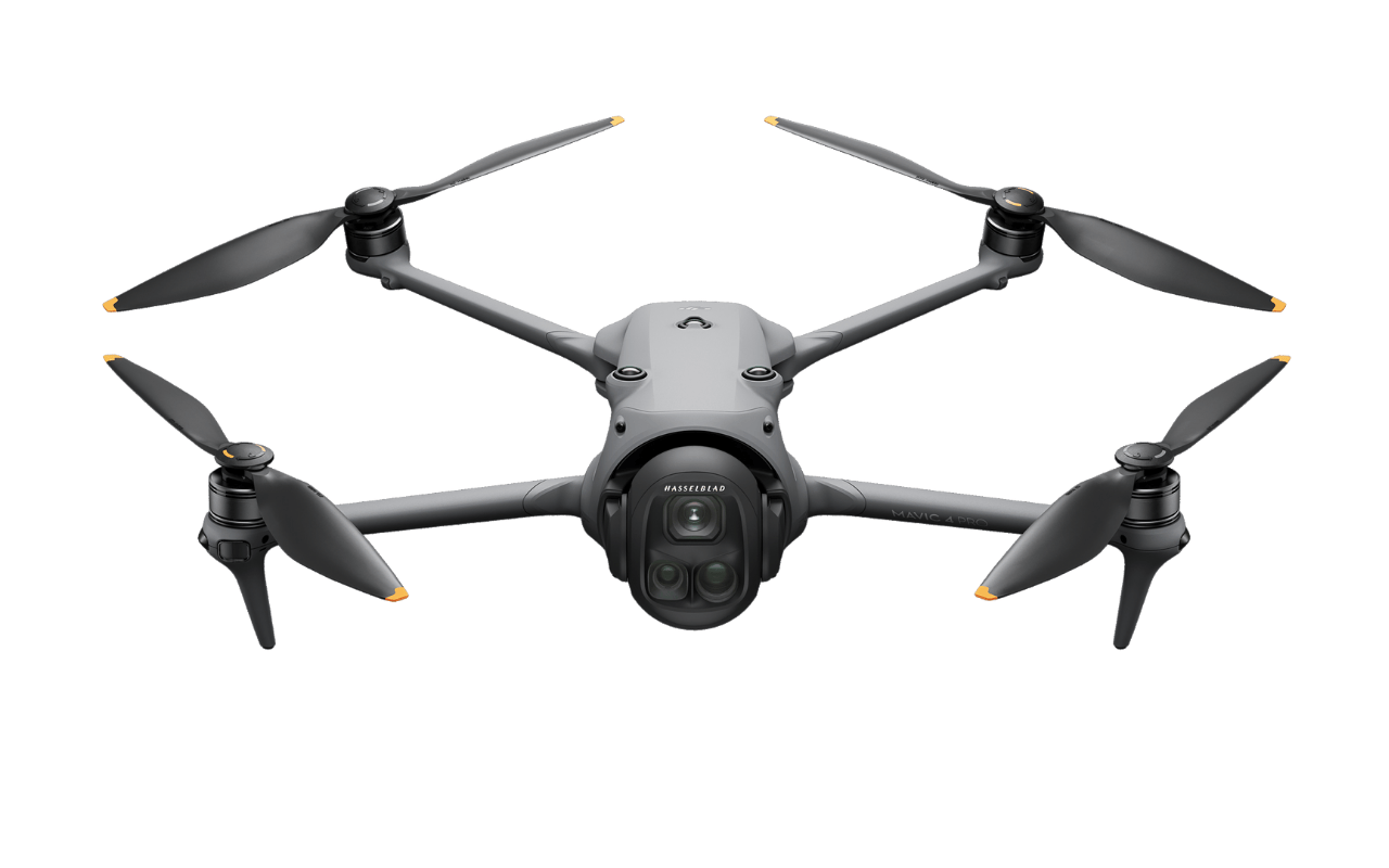 Auf dem Foto ist die auseinander geklappte DJI Mavic 4 Pro zu sehen.