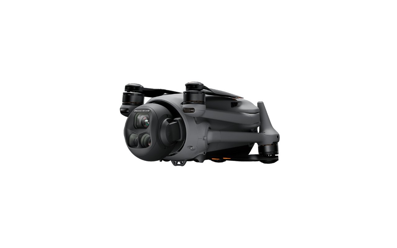 Auf dem Foto ist eine zusammengeklappte DJI Mavic 4 Pro  zu sehen.