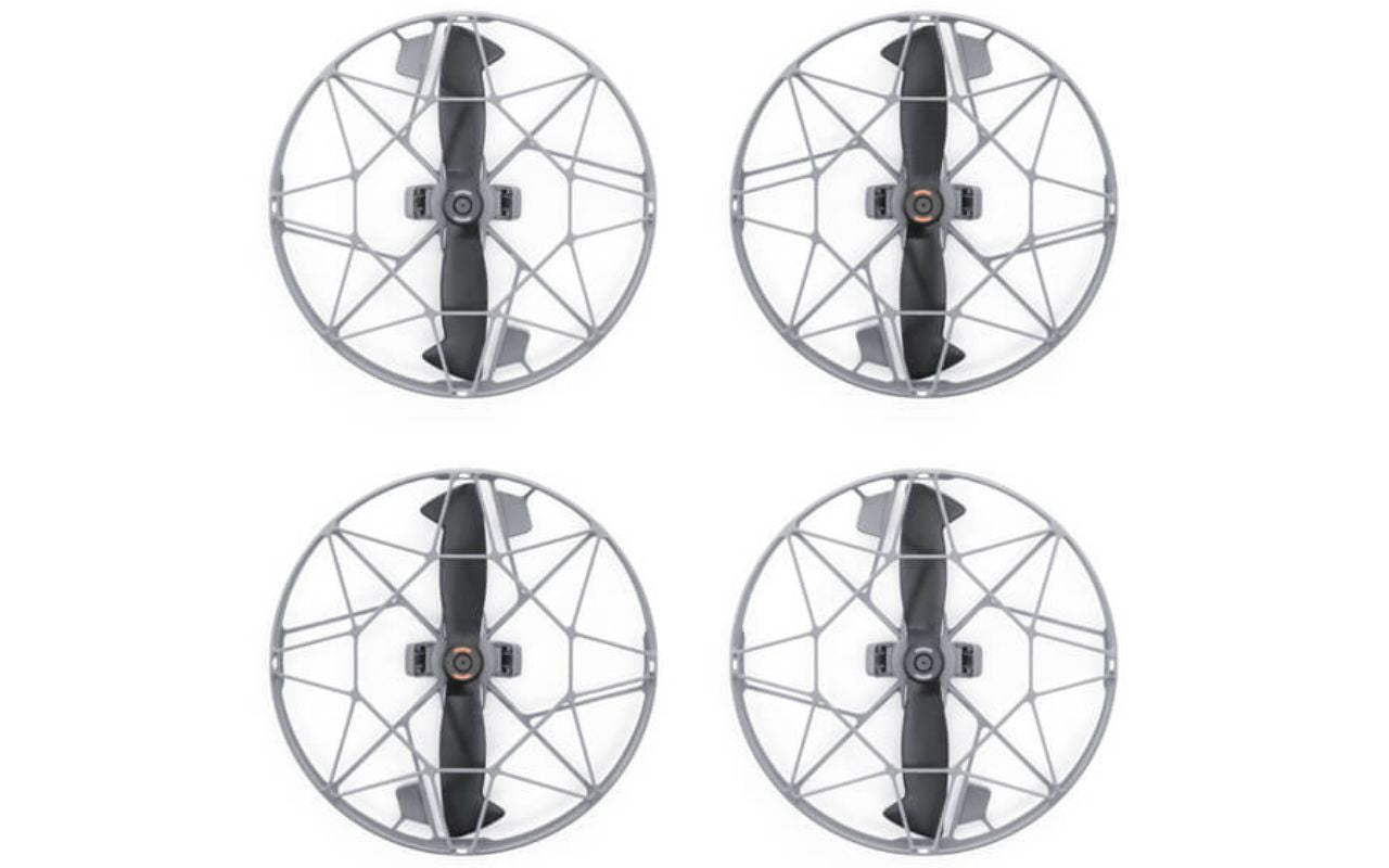 Auf dem Bild ist ein Propellerschutz für eine DJI Mini 5 Pro Drohne zu sehen. 